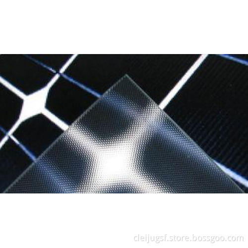Clear Textured Solar Panel Glass Heat Reflective , Low Iron